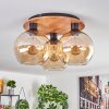 Koyoto Taklampa 30 cm Naturfärger, Svart, 3-ljuskällor