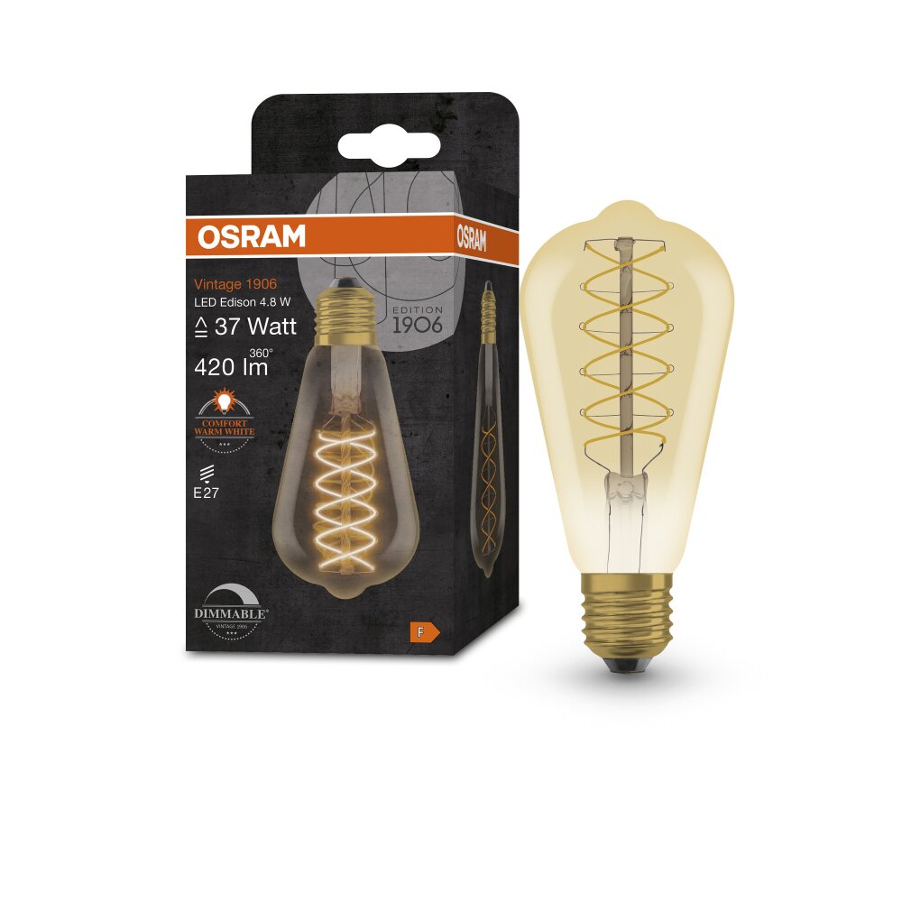 Osram E27 4.8 Watt varmvit dimbar 420 Lumen main product photo