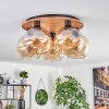 Koyoto Taklampa 45 cm Naturfärger, Svart, 5-ljuskällor