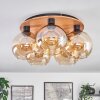 Koyoto Taklampa 45 cm Naturfärger, Svart, 5-ljuskällor