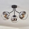 Koyoto Taklampa 15 cm Krom, Klart, Rökfärger, 3-ljuskällor