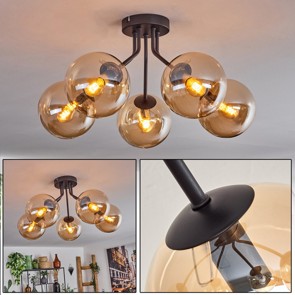 Gastor Taklampa 52 cm Amber, 5-ljuskällor main product photo