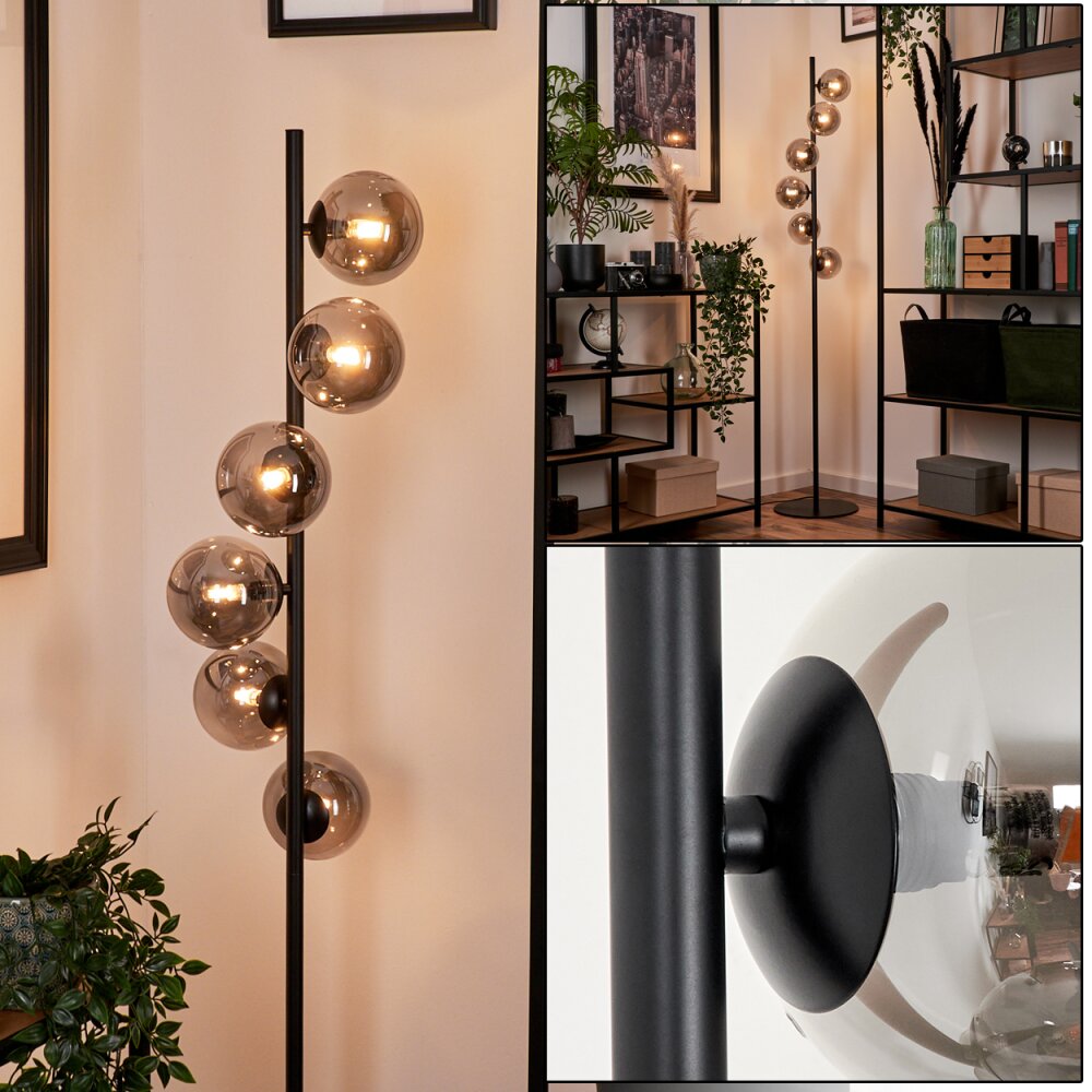Remaisnil Golvlampa Svart, 6-ljuskällor main product photo