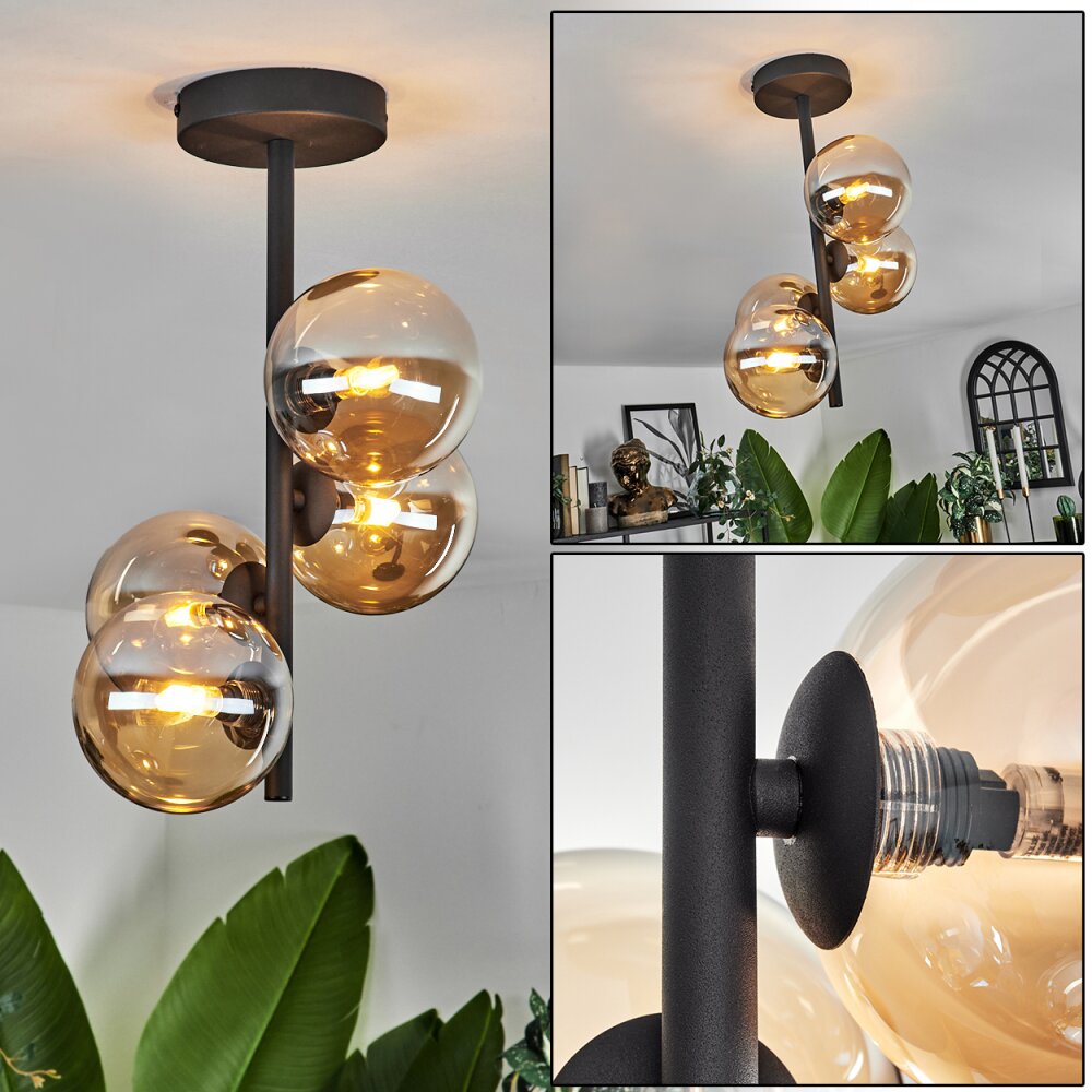 Chehalis Taklampa 27 cm Amber, 4-ljuskällor main product photo