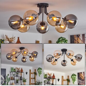 Gastor Taklampa 82 cm Amber, Rökfärger, 7-ljuskällor Gastor Taklampa 82 cm Amber, Rökfärger, 7-ljuskällor