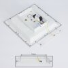 Farc Taklampa, Panel LED Silver, 1-ljuskällor
