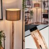 Soungou Golvlampa Naturfärger, Svart, 1-ljuskällor
