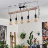 Soungou Taklampa Naturfärger, Svart, 5-ljuskällor