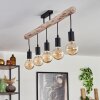Soungou Taklampa Naturfärger, Svart, 5-ljuskällor
