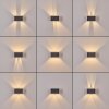 Tamarin vägglampa utomhus, Up & Down Lampa, Vägglampa LED Antracit, 1-ljuskällor