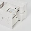 Tamarin vägglampa utomhus, Up & Down Lampa, Vägglampa LED Vit, 1-ljuskällor