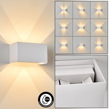Tamarin vägglampa utomhus, Up & Down Lampa, Vägglampa LED Vit, 1-ljuskällor