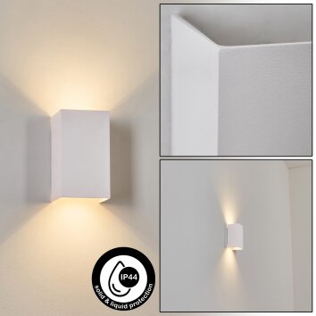 Tamarin vägglampa utomhus, Up & Down Lampa, Vägglampa LED Vit, 1-ljuskällor