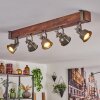 Pehefito Taklampa, Takstrålkastare Brun, Svart, 5-ljuskällor
