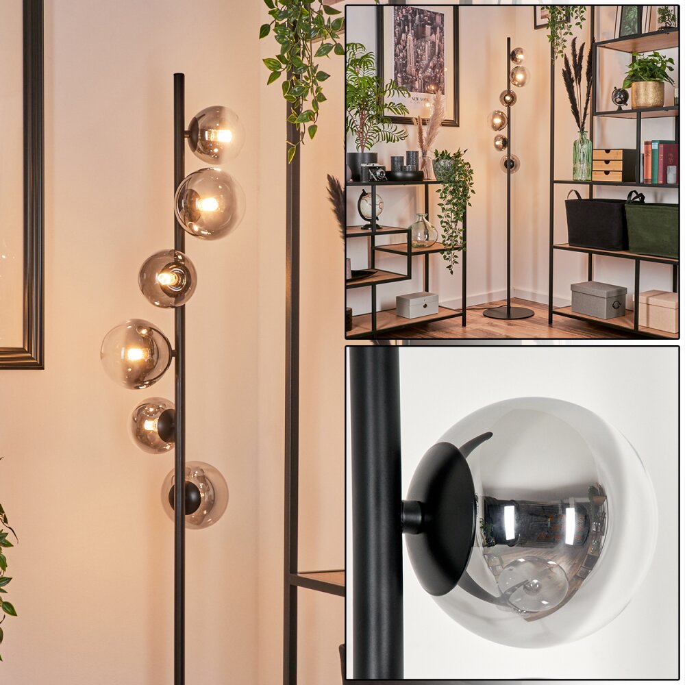 Remaisnil Golvlampa Klart, Rökfärger, 6-ljuskällor main product photo