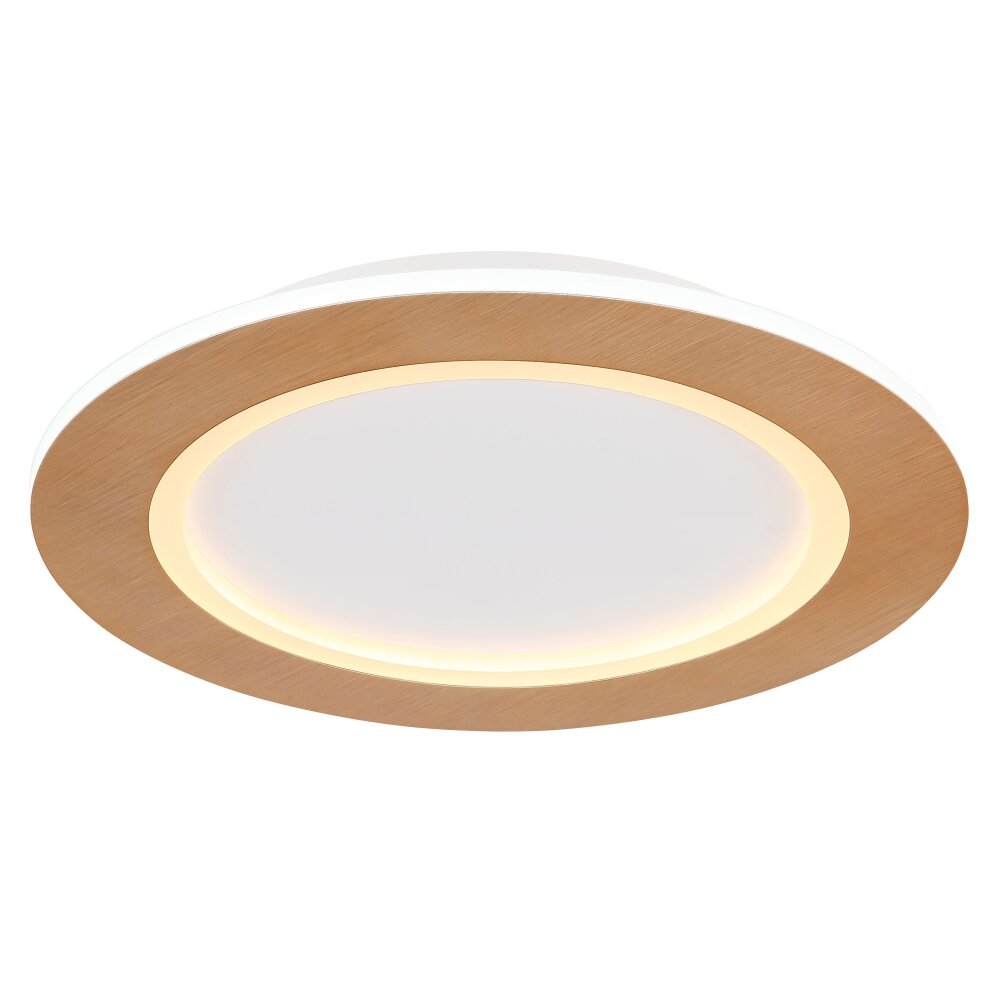 Globo CLAY Taklampa LED träoptik, Vit, 1-ljuskällor main product photo