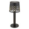 Globo SOLAR Bordslampa utomhus, Solcellslampa LED Svart, Genomskinlig, klar, 1-ljuskällor