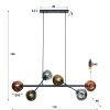 Molucule Hängande lampa Antracit, 6-ljuskällor