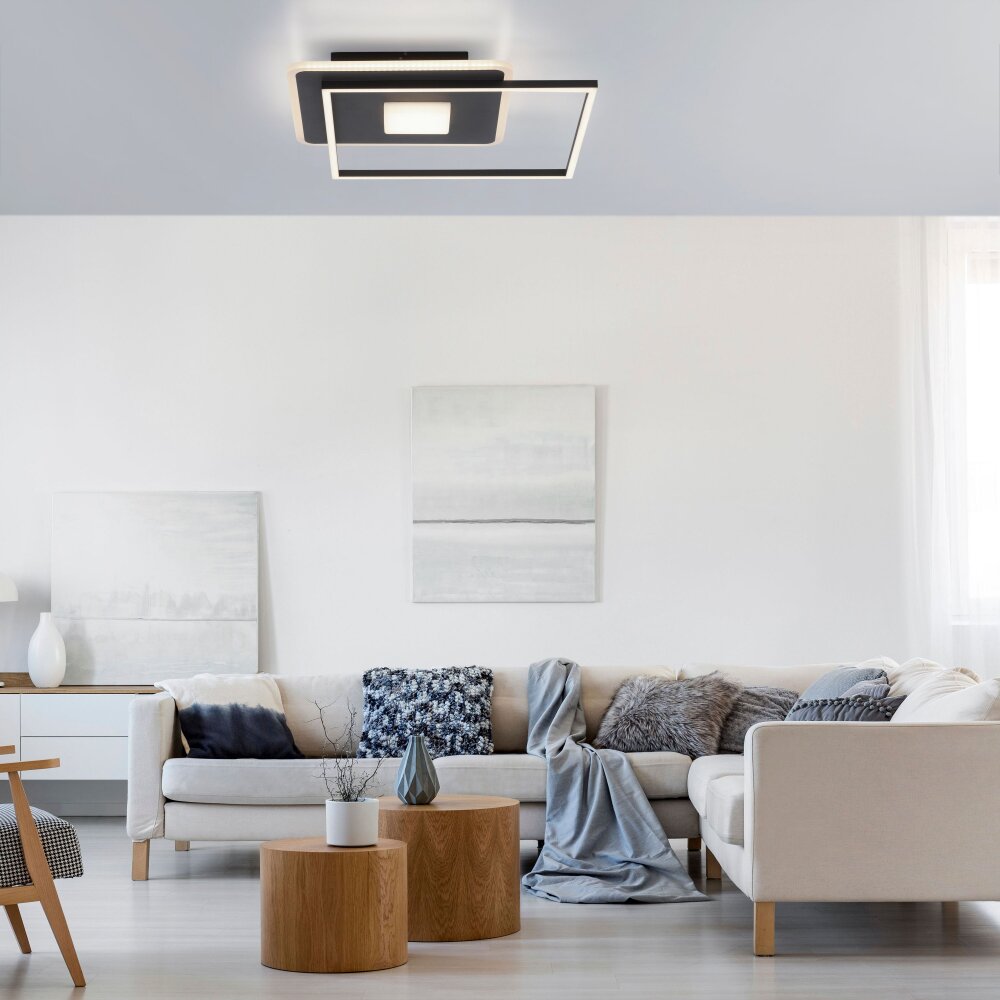Leuchten Direkt DOMINO Taklampa LED Svart, 1-ljuskällor main product photo
