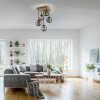 Leuchten-Direkt GREEN WIDOW Taklampa Naturfärger, Svart, 5-ljuskällor