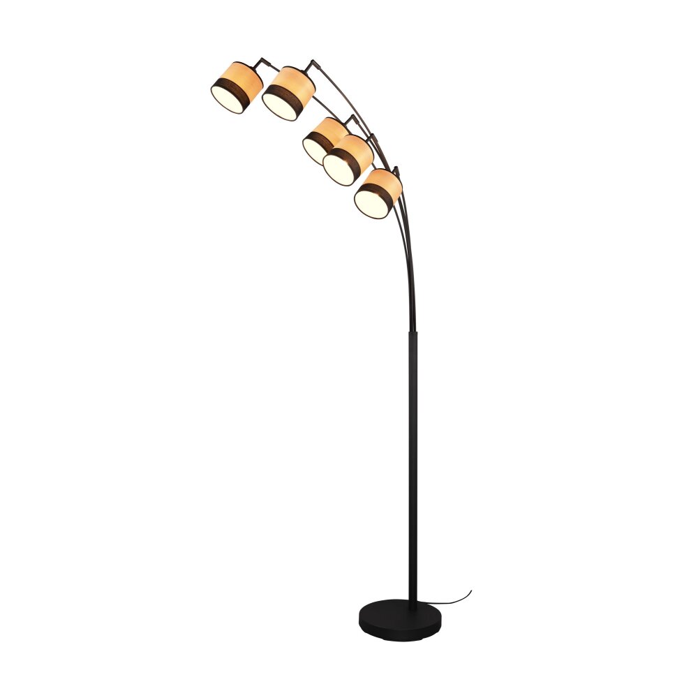 Reality BOLZANO Golvlampa Svart, 5-ljuskällor main product photo