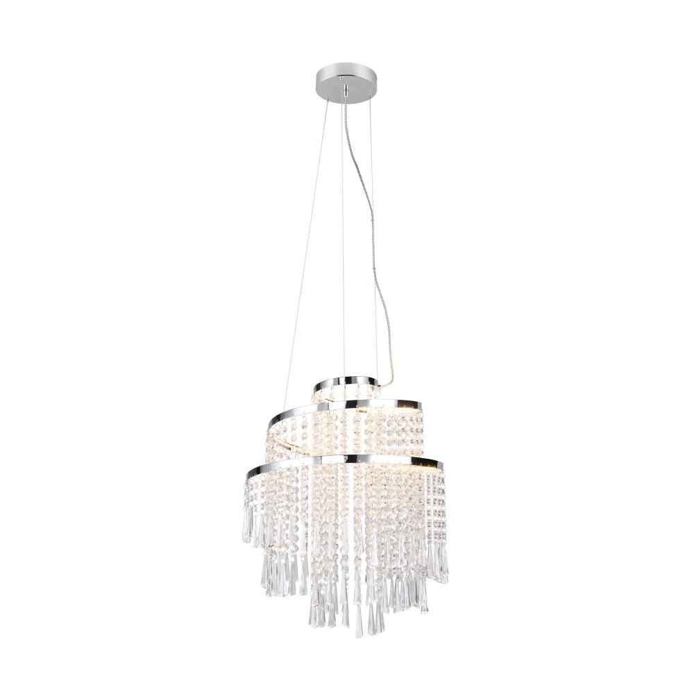 Reality POMP Pendelbelysning LED Krom, 1-ljuskällor, Fjärrkontroll main product photo