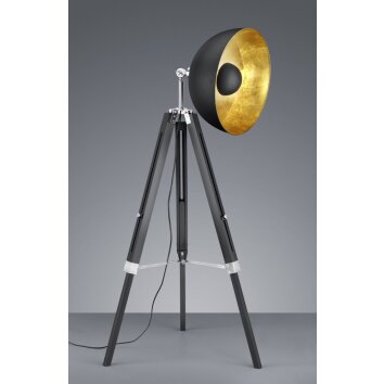 Trio Lampor LIÈGE Golvlampa, Golvlampa Svart, 1-ljuskällor