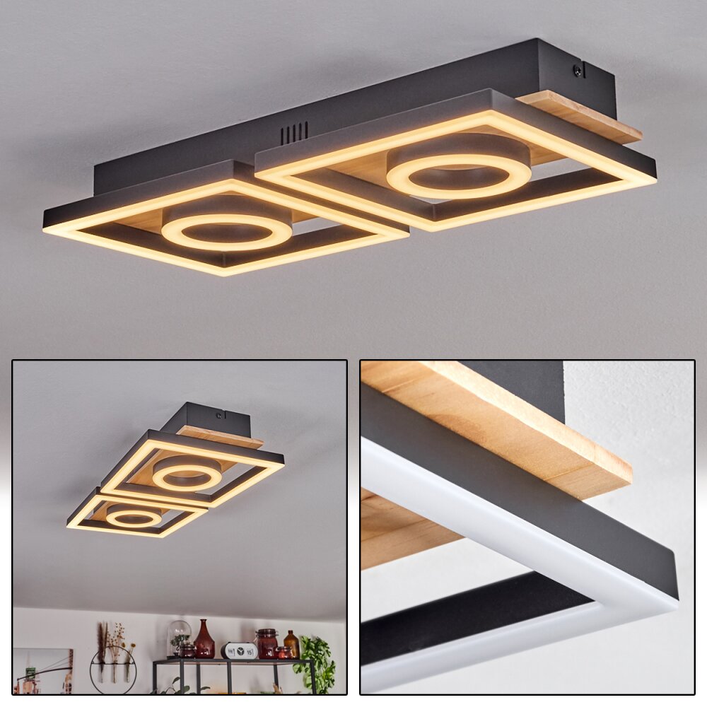 Taboneira Taklampa LED Naturfärger, Svart, 2-ljuskällor main product photo