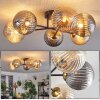 Chehalis Taklampa - Glas 15 cm Guld, Svart, 6-ljuskällor