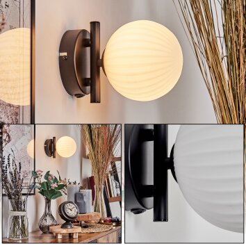 Chehalis Vägglampa - Glas 12 cm Vit, 1-ljuskällor