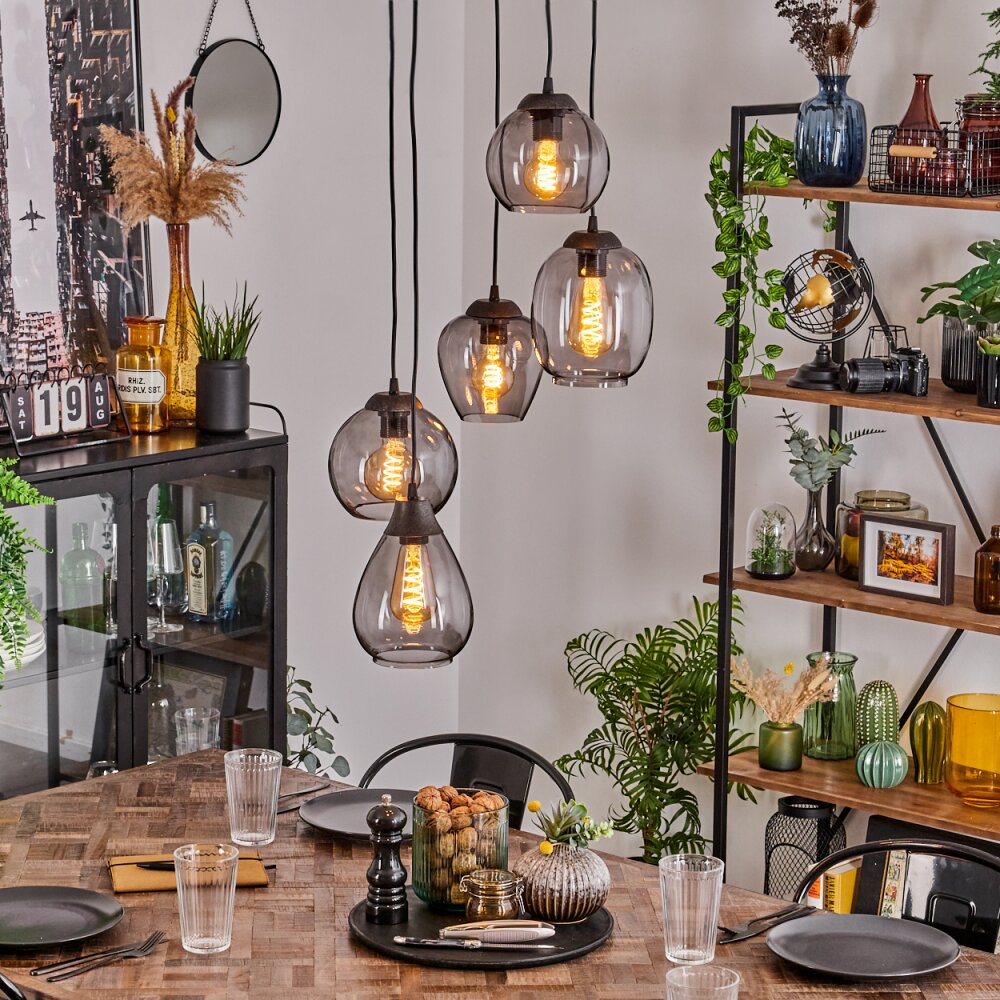 Echallens Pendellampa Svart, 5-ljuskällor main product photo