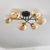 Chehalis Taklampa - Glas 12 cm, 15 cm Guld, Svart, 6-ljuskällor