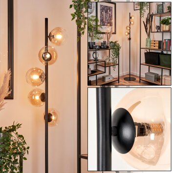 Remaisnil Golvlampa - Glas 12 cm Amber, Klart, 5-ljuskällor