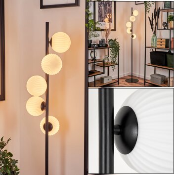 Remaisnil Golvlampa - Glas 12 cm Vit, 5-ljuskällor