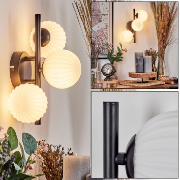 Chehalis Vägglampa - Glas 10 cm Vit, 3-ljuskällor