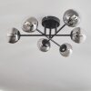 Chehalis Taklampa - Glas 10 cm Klart, Rökfärger, 6-ljuskällor