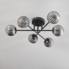 Chehalis Taklampa - Glas 10 cm Rökfärger, 6-ljuskällor