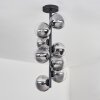 Chehalis Taklampa - Glas 12 cm Klart, Rökfärger, 8-ljuskällor