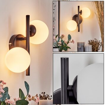 Chehalis Vägglampa - Glas 10 cm Vit, 2-ljuskällor