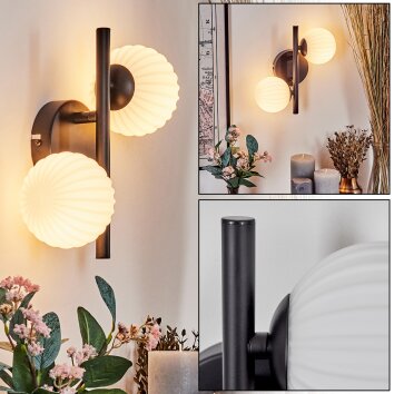 Chehalis Vägglampa - Glas 10 cm Vit, 2-ljuskällor