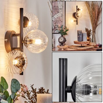 Chehalis Vägglampa - Glas 10 cm Klart, 3-ljuskällor