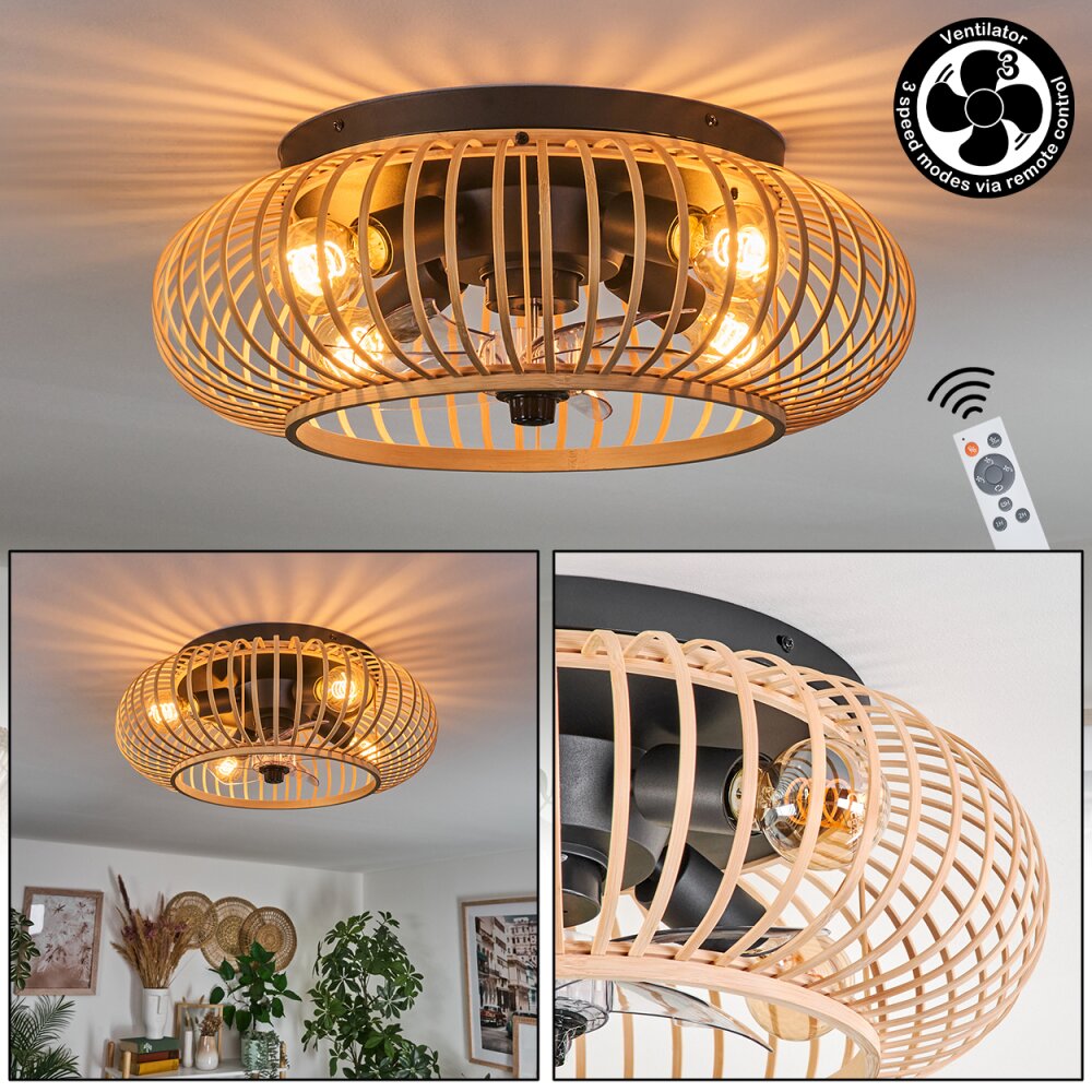 Oravi Taklampa 50 cm Svart, 4-ljuskällor, Fjärrkontroll main product photo