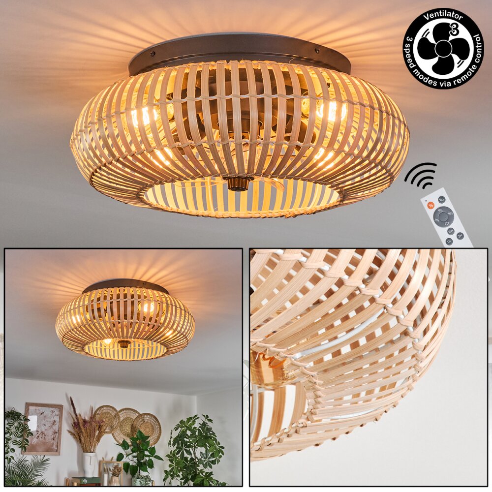 Mulstrand Taklampa 50 cm Svart, 4-ljuskällor, Fjärrkontroll main product photo