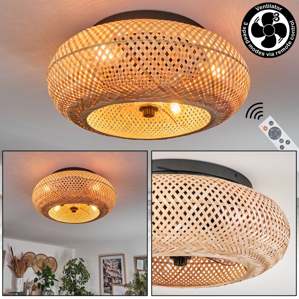 Bauro Taklampa 50 cm Svart, 4-ljuskällor, Fjärrkontroll main product photo