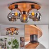 Koyoto Taklampa - Glas 15 cm Naturfärger, Svart, 5-ljuskällor