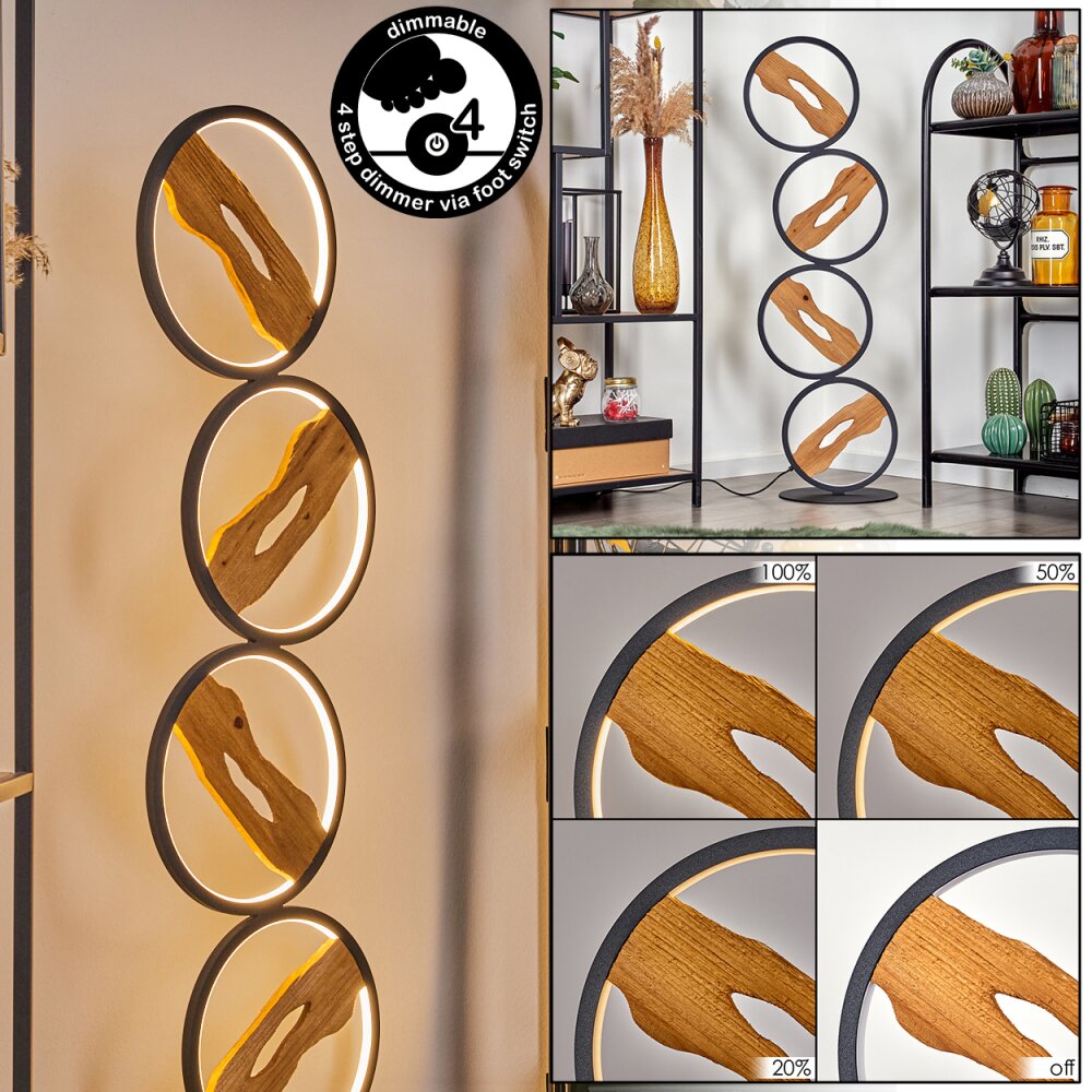 Cornol Golvlampa LED Naturfärger, Svart, 1-ljuskällor main product photo
