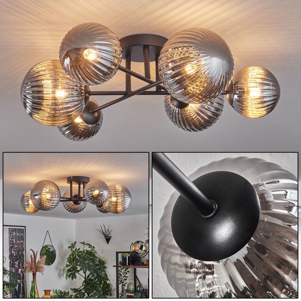 Chehalis Taklampa 60 cm Rökfärger, 6-ljuskällor main product photo