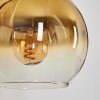 Koyoto Vägglampa - Glas 15 cm Naturfärger, Svart, 1-ljuskällor