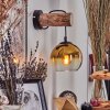 Koyoto Vägglampa - Glas 15 cm Naturfärger, Svart, 1-ljuskällor