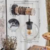 Koyoto Vägglampa Naturfärger, Svart, 1-ljuskällor